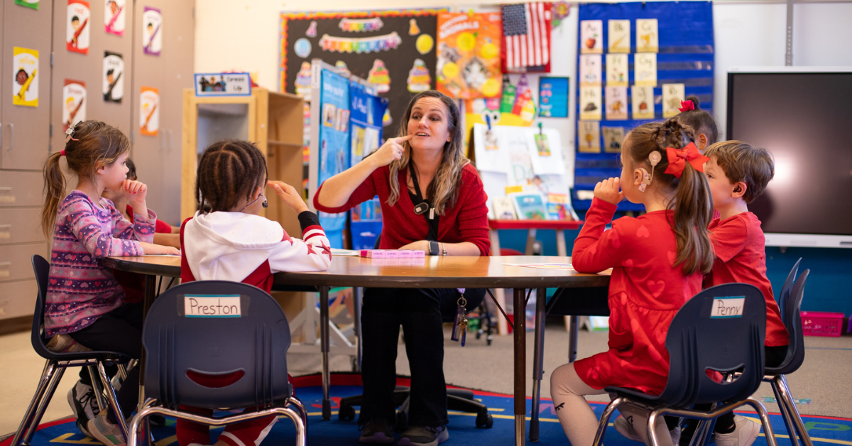 teacher teaching language